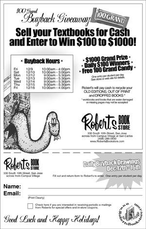 robert's book store newspaper ad